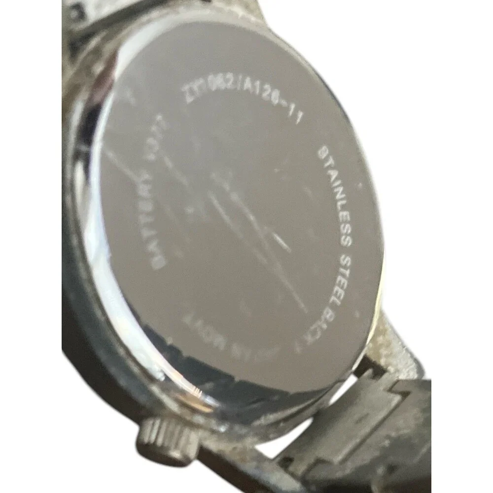 Zoo York Mens Analog Quartz Watch Silver Large 48mm Date New Battery